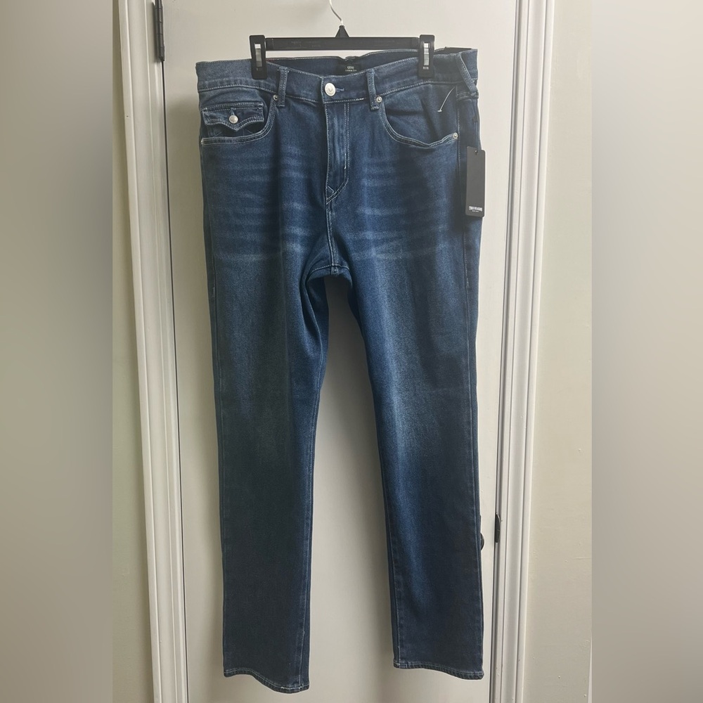 True Religion Men's Relaxed Jeans in Dark Blue